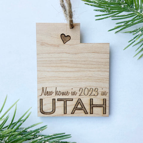 UTAH Christmas Ornament - New Home in Utah