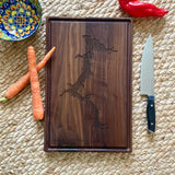 11x17” Personalized Engraved Cherry or Walnut Cutting Boards