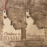 Christmas in Coeur d’Alene, Idaho Wood Ornament