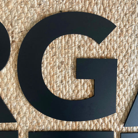 G - 16” Letter Painted Black Alphabet Letters