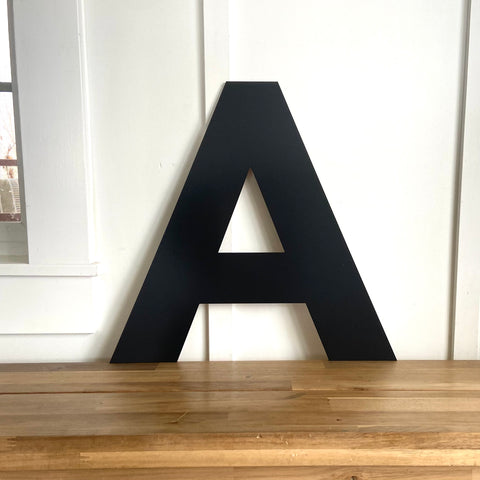 A - 16” Letter Painted Black Alphabet Letters