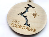 3-D Hayden Lake Engraved Christmas Ornament