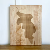 Loon Lake Personalized Engraved Cherry or Maple Cutting Boards