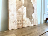 Loon Lake Personalized Engraved Cherry or Maple Cutting Boards