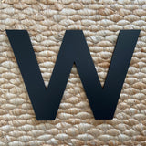 W - 7” Letter Painted Black Alphabet Letters
