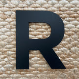 R - 7” Letter Painted Black Alphabet Letters