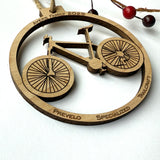 Mountain Bike Personalized Wood Christmas Ornament