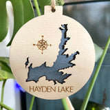 3-D Hayden Lake Engraved Christmas Ornament