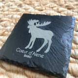 Coeur d’Alene, Idaho Moose Slate Coaster