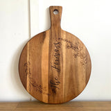Engraved Round Charcuterie Board
