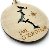 3-D Hayden Lake Engraved Christmas Ornament