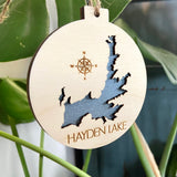 3-D Hayden Lake Engraved Christmas Ornament