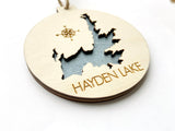 3-D Hayden Lake Engraved Christmas Ornament