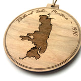 Flathead Lake Montana Engraved Christmas Ornament