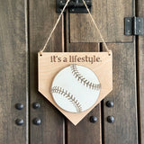 it’s a lifestyle - 8.5” 3-d Softball Wall Sign