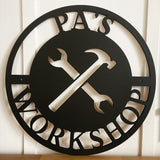 Pa's Workshop Silhouette  12"- 36" Round