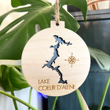 3-D Hayden Lake Engraved Christmas Ornament