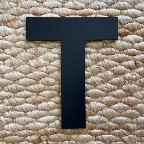 T - 7” Letter Painted Black Alphabet Letters