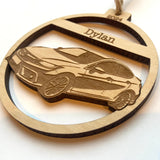 Civic Hatchback Car Engraved Wood Christmas Ornament