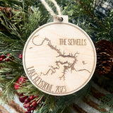Keystone Lake Engraved Christmas Ornament