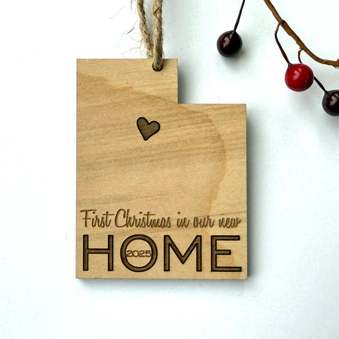 UTAH Christmas Ornament - First Christmas in our new home