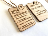 Annual Family Adventures Christmas Personalized Wood Christmas Ornament