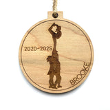 Cheerleader Ornament - Cheer Dancer Cheer Team Engraved Wood Christmas Ornament