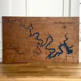 Lake Travis, Texas Custom Engraved 3-D Wood Wall Hanging