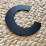 C - 7” Letter Painted Black Alphabet Letters