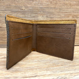 Monogrammed Wallet - Dark Brown Leatherette