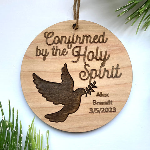 Confirmed by the Holy Spirit - Personalized Commemorative Ornament