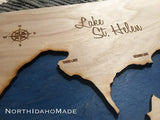 Lake St Helen, Michigan - Custom Engraved 3-D Wood Wall Hanging