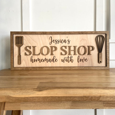 Personalized Kitchen Name Sign in 3-D - Jessica's Slop Shop Homemade with Love