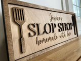 Personalized Kitchen Name Sign in 3-D - Jessica's Slop Shop Homemade with Love