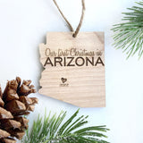 Our First Christmas Arizona Wood Christmas Ornament