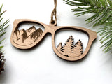 Glasses - Palm trees and sand dunes wood ornament