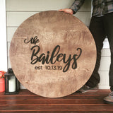 3-D Wood Sign 12"- 36" Round