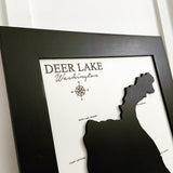 3-D Raised Lake Map of Loon Lake, WA