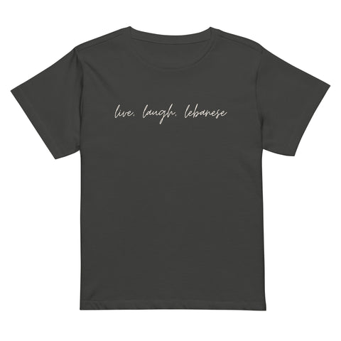 live, laugh, lebanese | Women’s high-waisted t-shirt | Ships Free