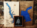 Bead Lake, Washington - Custom Engraved 3-D Wood Map Wall Hanging