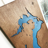 Pend Oreille, Idaho Custom Engraved 3-D Wood Map Wall Hanging