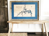 Table Rock Lake, Missouri Custom Engraved 3-D Wood Map Wall Hanging