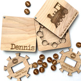 Dominoes Hub - Mexican Train Personalized Game Hub with Tokens and Case