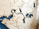 CDA Detailed Road Map of Lake Coeur d'Alene Idaho - CDA Lake