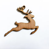 Reindeer Personalized Engraved Wood Christmas Ornament
