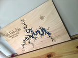 Table Rock Lake, Missouri Custom Engraved 3-D Wood Map Wall Hanging