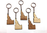 Idaho wood keychain