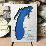 Lake Michigan 3d lake map