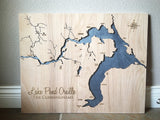 Lake Pend Oreille Engraved Map