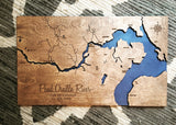 Pend Oreille River and Lake Customized 16x20" Map, Idaho Engraved Map